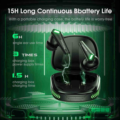 Wireless Bluetooth Earphones With Mic - Black-1915197134509051907