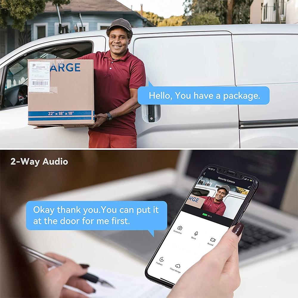 1080P Wifi Smart Cat Eye Video Doorbell - 4.3 Colour Screen - Hidden - Black-1915196938844770308