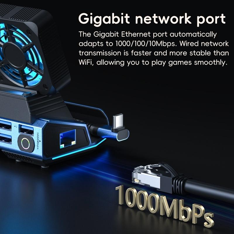10-In-1 Usb-C Gaming Dock With Detachable Fan - Blue / Black-1915196925045510148