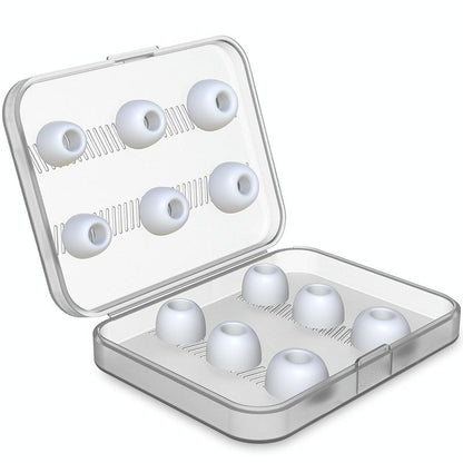 6 Pairs Wireless Earphone Earplugs For Airpods Pro With Storage Box - White-1915196916484935688