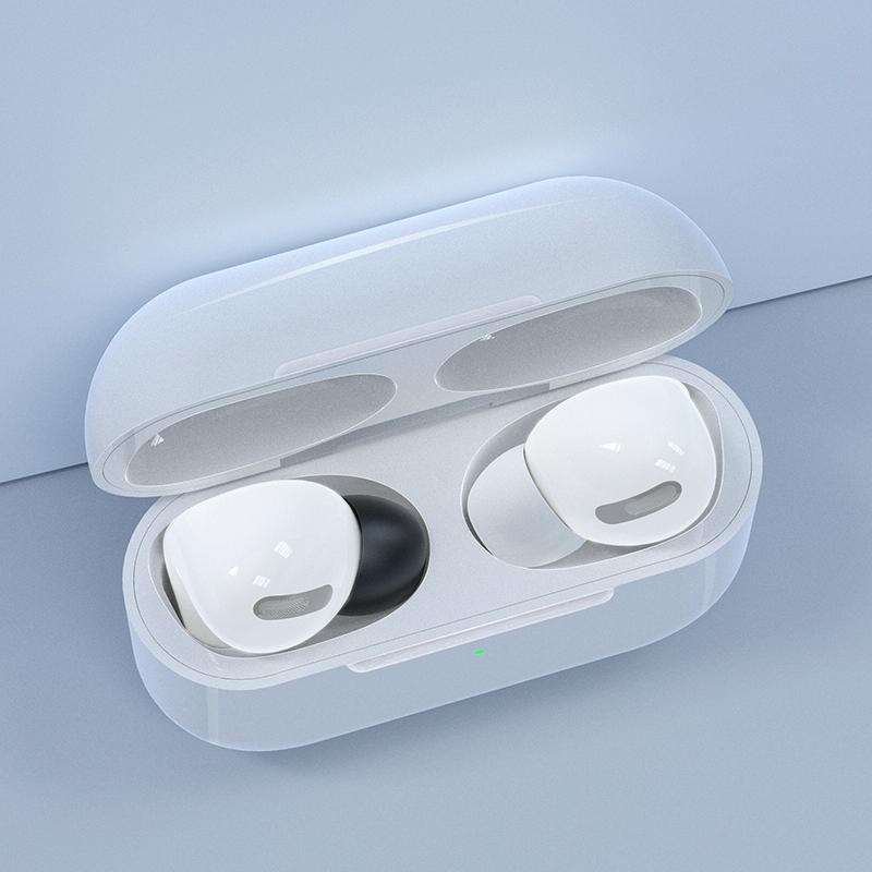 6 Pairs Wireless Earphone Earplugs For Airpods Pro With Storage Box - White-1915196916484935686