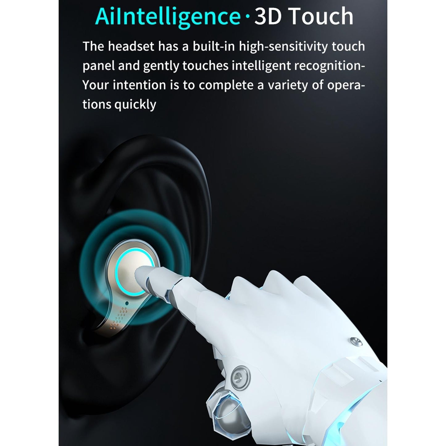 Waterproof Wireless Bluetooth 5.0 Earphones With Charging Box And Led Display-1915197074165600259