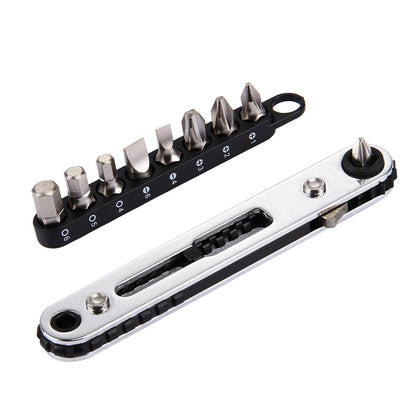 9-In-1 Thin Ratchet Wrench Set - Straight-1915198040130588672