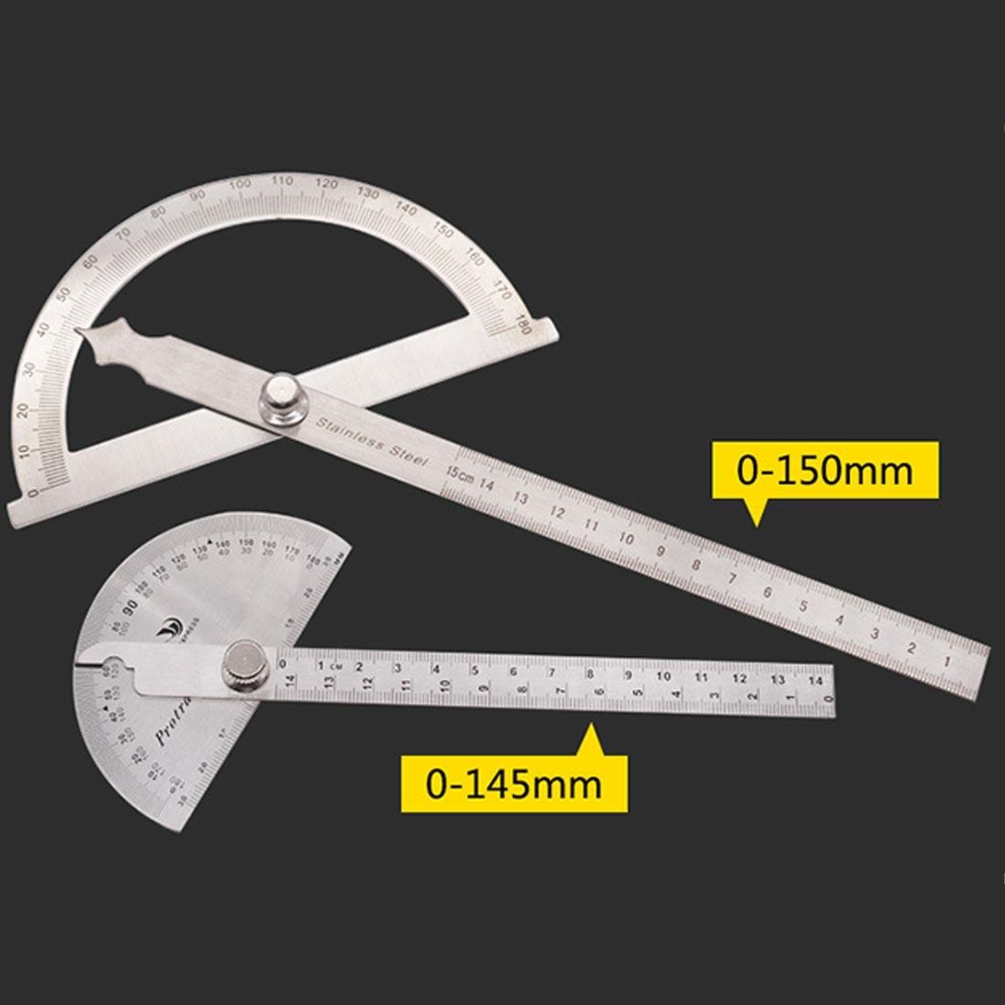 Stainless Steel Protractor With 0-145Mm Arm And 0-180 Degree Angle Measurement-1915197874174562308