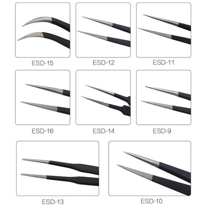 Esd Stainless Steel Tweezers - Precision Anti-Static-1915197473618530307