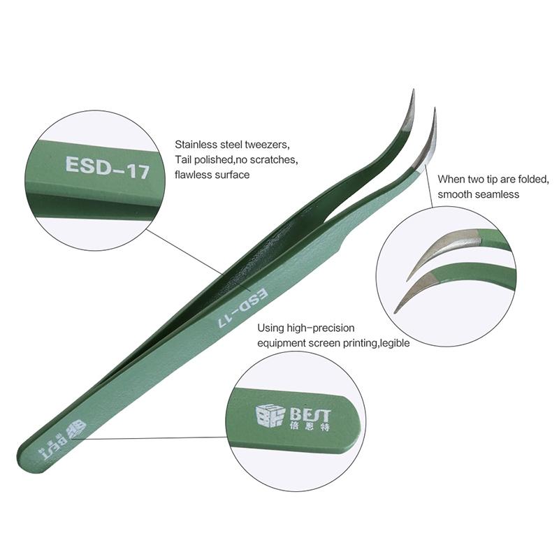 Anti-Static Stainless Steel Tweezers - Precision Esd-1915197068964663300