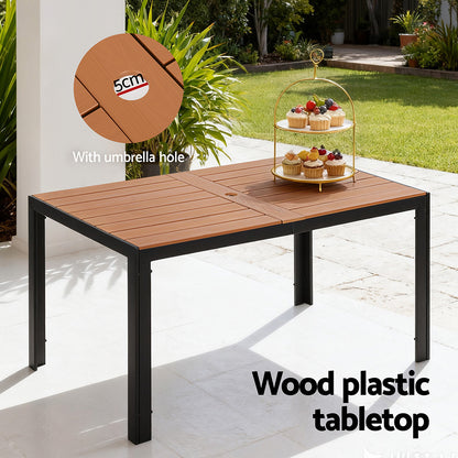 Gardeon 7PCS Outdoor Dining Set Table and Chairs Patio Garden Furniture Bistro Set