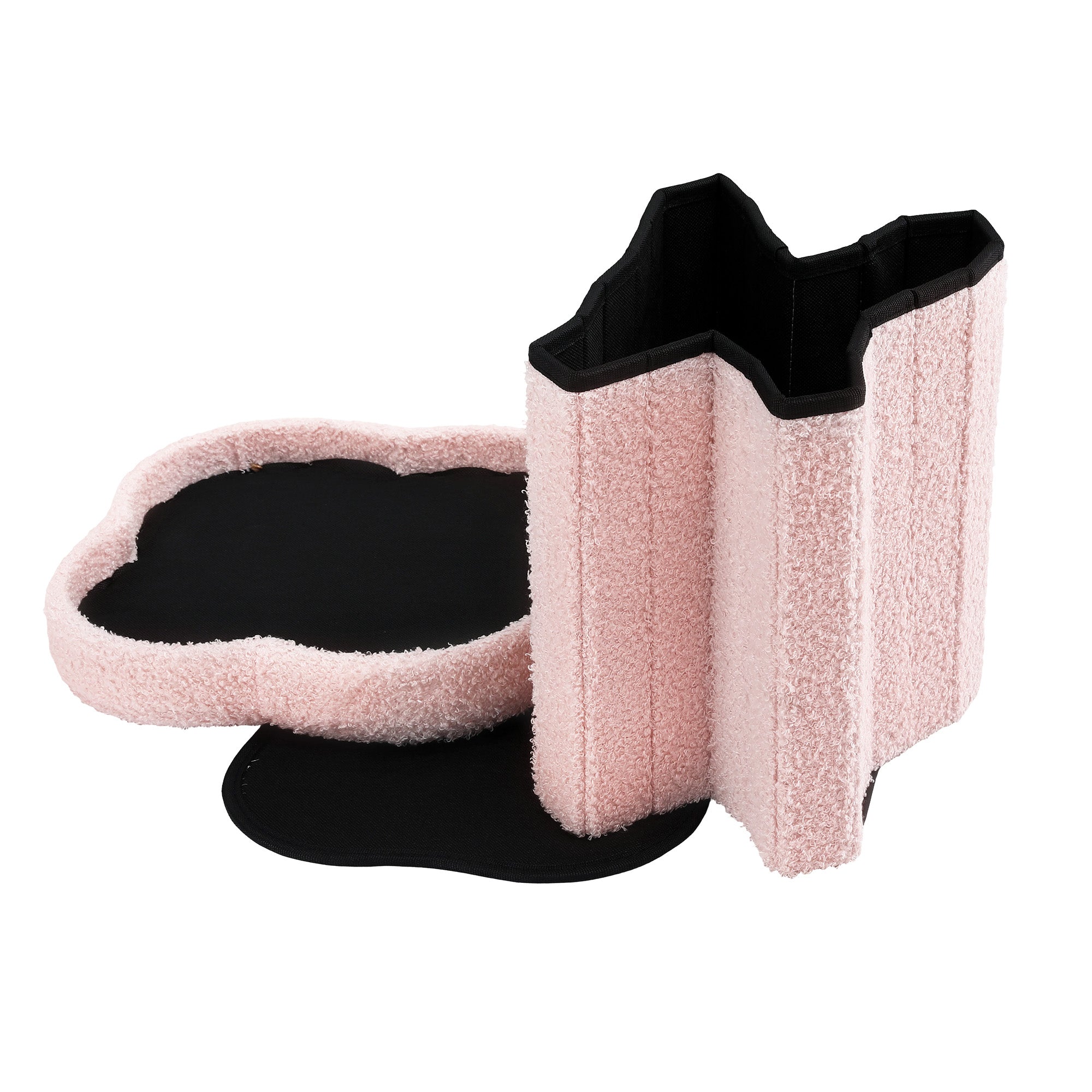 Storage Ottoman Foot Stool - Foldable Seat with Lid (Pink) - Bens Market Place