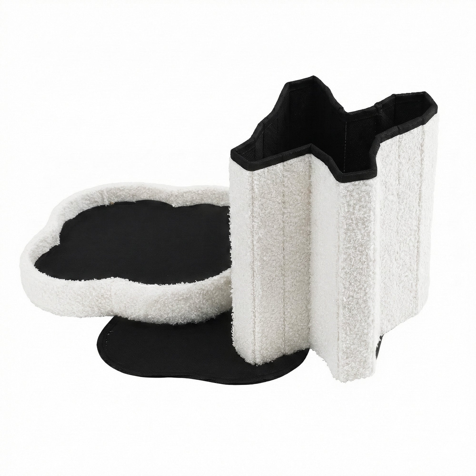 Storage Ottoman Foot Stool - Foldable Seat with Lid (White) - Bens Market Place