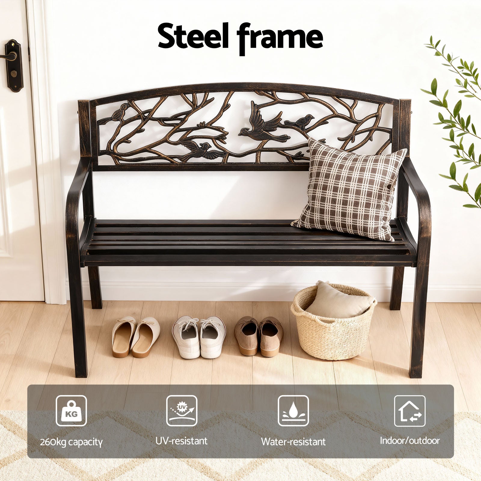 Gardeon Bronze Outdoor Bench – Vintage Charm Meets Lasting Strength