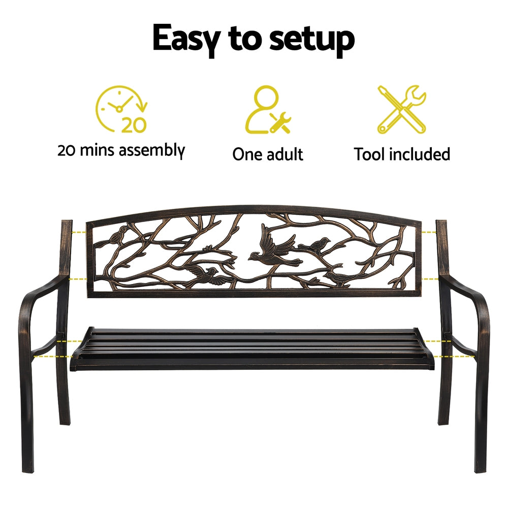 Gardeon Bronze Outdoor Bench – Vintage Charm Meets Lasting Strength