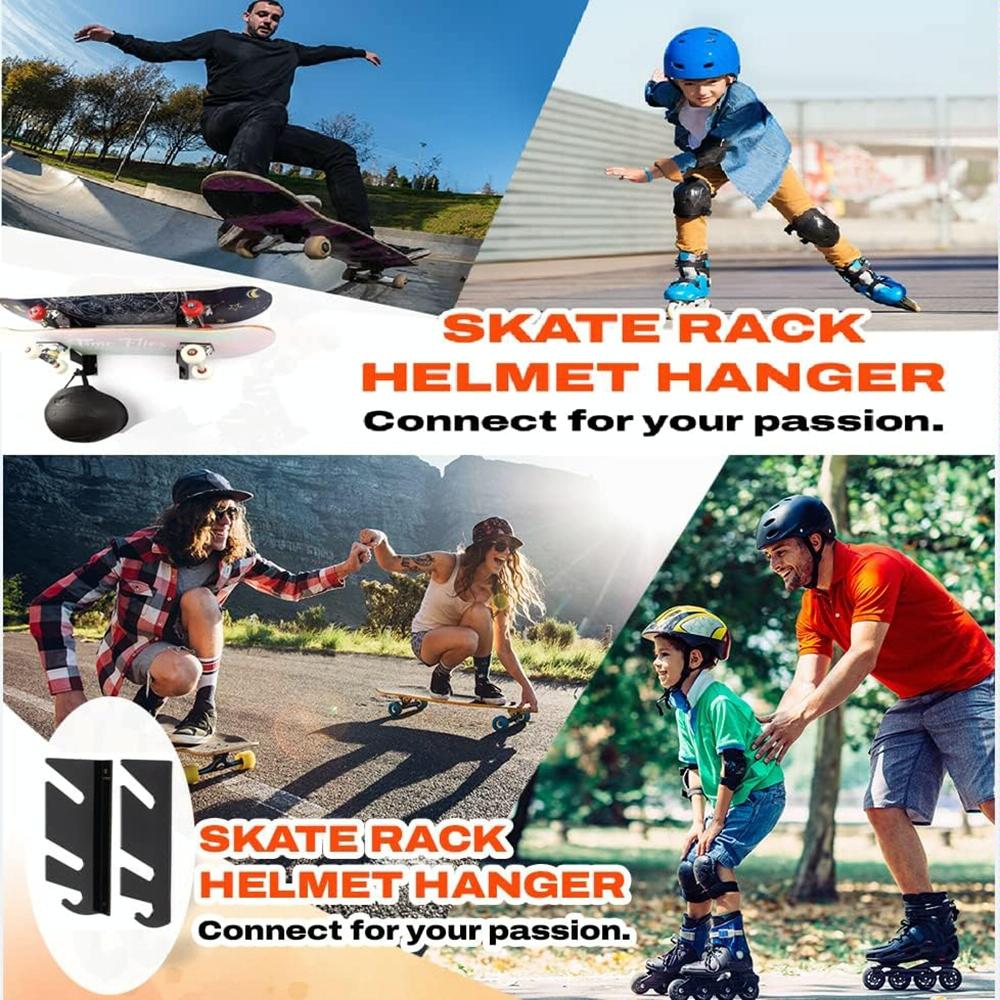 Wall Mount Bracket For 1 Pair Of Four-Wheel Skateboards-1964932237317246980