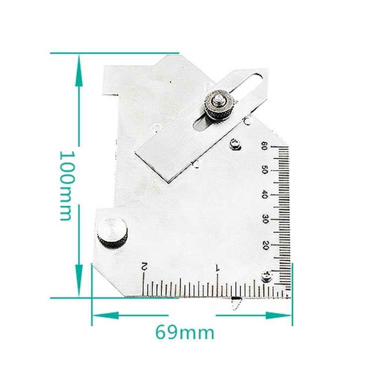 Stainless Steel Fillet Weld Gauge - Multi-Function Inspection Ruler-1915197084936572931