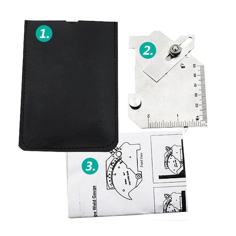 Stainless Steel Fillet Weld Gauge - Multi-Function Inspection Ruler-1915197084936572933