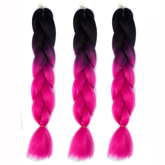 60Cm Gradient Braid Wig - Long Length-1915197708528914433