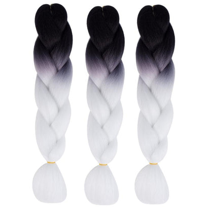 60Cm Gradient Braid Wig - Long Length-1915197708528914434