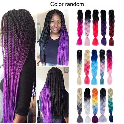 60Cm Gradient Braid Wig - Long Length-1915197708528914439
