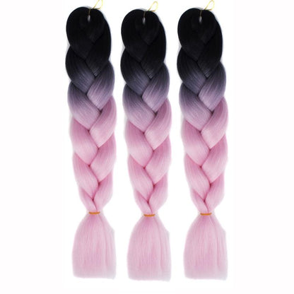 60Cm Gradient Braid Wig - Long Length-1915197708528914440