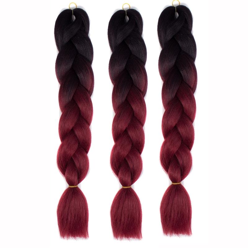 60Cm Gradient Braid Wig - Long Length-1915197708528914441
