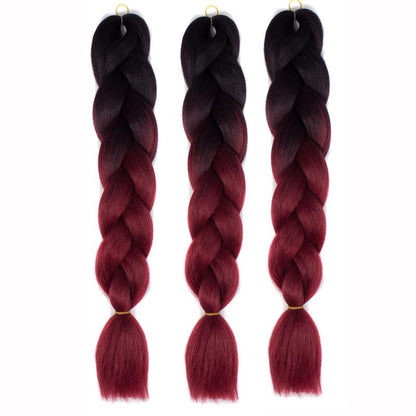 60Cm Gradient Braid Wig - Long Length-1915197708528914441