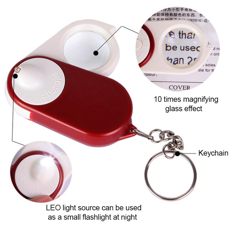 10X Pocket Magnifier With Led Light - Best For Reading-1915197561526947844
