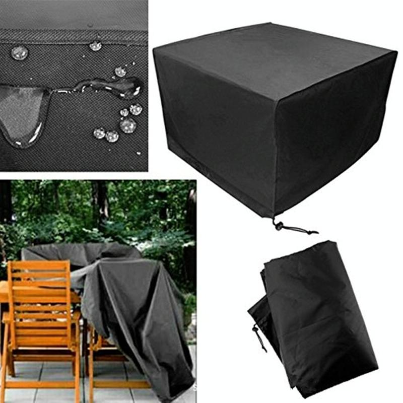 Outdoor Furniture Set Cover - Waterproof Anti-Uv Dust-Proof - 210D Oxford Cloth - 242X162X100Cm - Black-1964932283999850502