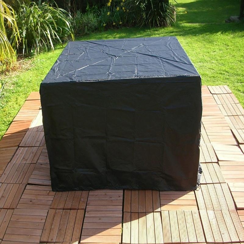 Outdoor Furniture Set Cover - Waterproof Anti-Uv Dust-Proof - 210D Oxford Cloth - 242X162X100Cm - Black-1964932283999850503