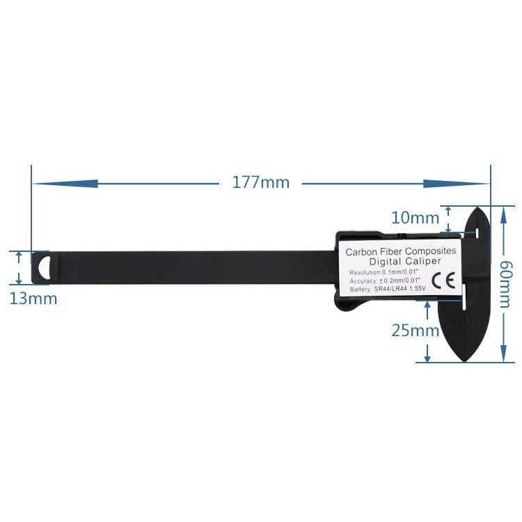 Digital Display Vernier Caliper - Plastic Fiber-1915197943892283394