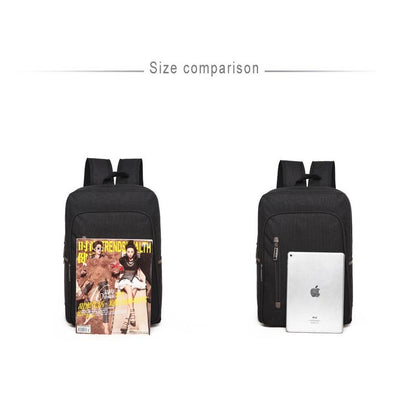 Versatile Oxford Laptop Backpack - Fits 15.6 Macbook Samsung Sony Dell Alienware Chuwi Asus Hp - Black-1915196776575537155