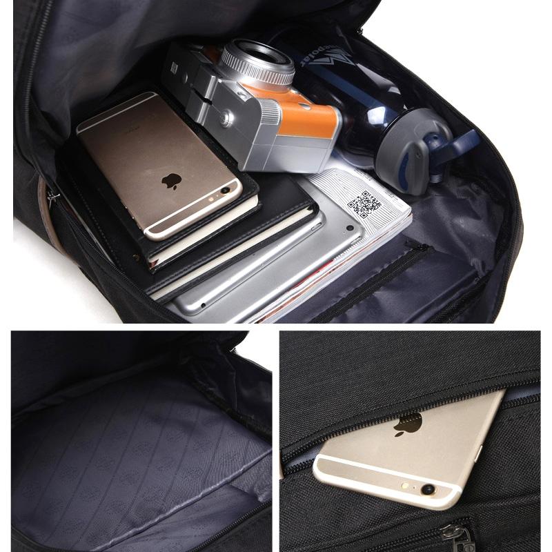 Versatile Oxford Laptop Backpack - Fits 15.6 Macbook Samsung Sony Dell Alienware Chuwi Asus Hp - Black-1915196776575537157