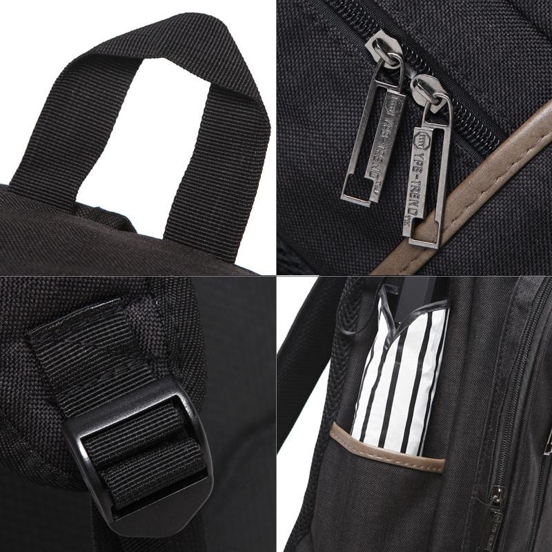 Versatile Oxford Laptop Backpack - Fits 15.6 Macbook Samsung Sony Dell Alienware Chuwi Asus Hp - Black-1915196776575537158