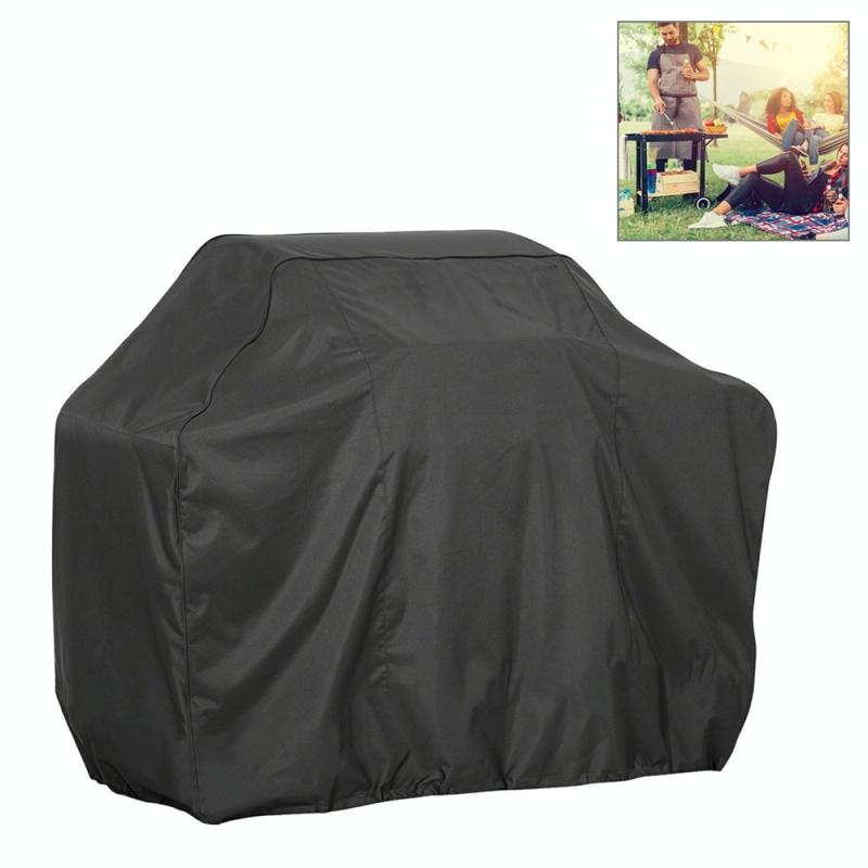 Waterproof Bbq Grill Cover - Anti-Uv Dust-Proof 210D Oxford Cloth - 170X61X117Cm - Black-1915196714554363904