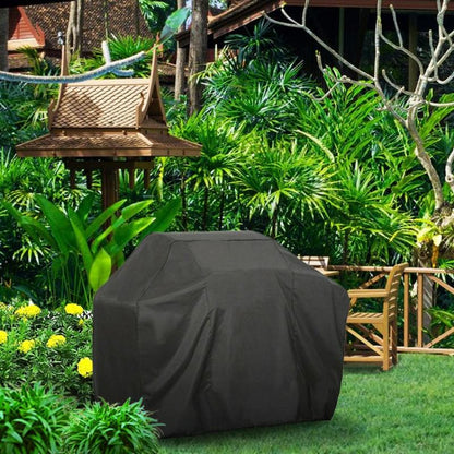 Waterproof Bbq Grill Cover - Anti-Uv Dust-Proof 210D Oxford Cloth - 170X61X117Cm - Black-1915196714554363908