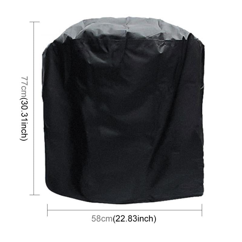 Waterproof Bbq Grill Cover - Anti-Uv Dust-Proof 210D Oxford Cloth - 58X77Cm - Black-1964932175245742081