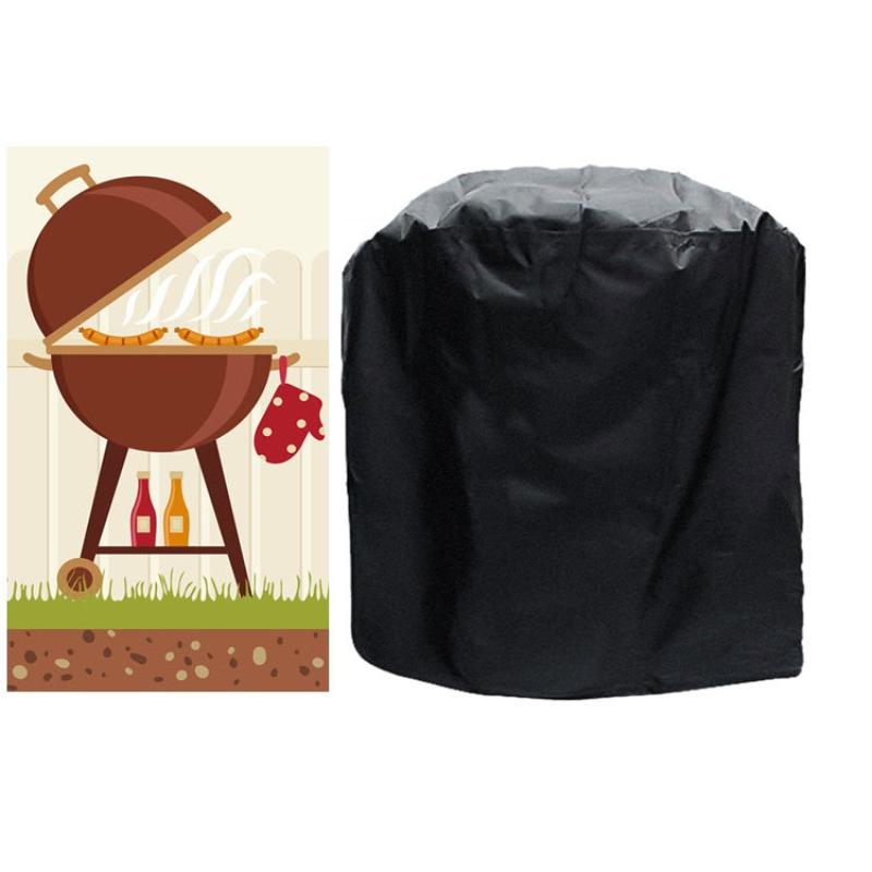 Waterproof Bbq Grill Cover - Anti-Uv Dust-Proof 210D Oxford Cloth - 58X77Cm - Black-1964932175245742085