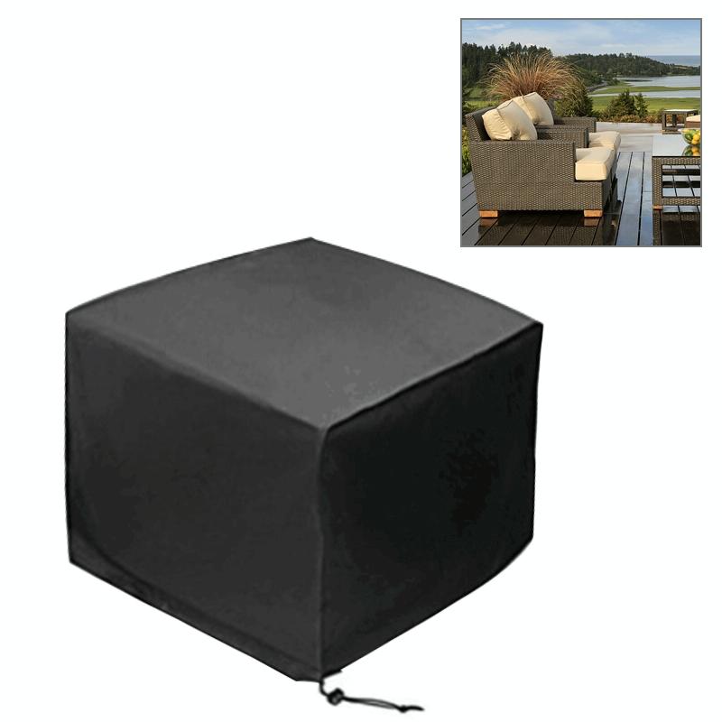 Waterproof Outdoor Furniture Cover - 210D Oxford Cloth - Anti-Uv & Dust-Proof - Fits 135X135X75Cm - Black-1915196499722113024