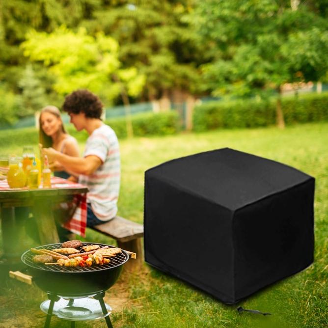 Waterproof Outdoor Furniture Set Cover - Anti-Uv Dust-Proof 210D Oxford Cloth - 325X208X58Cm - Black-1964932170581676036