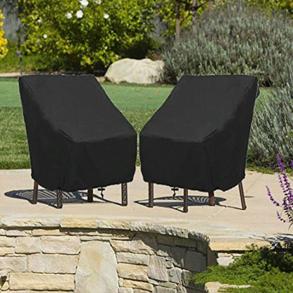 Waterproof Oxford Cloth Furniture Set Cover - Protects Outdoor Table And Chairs - 102X79X70Cm - Black-1964932171785441284