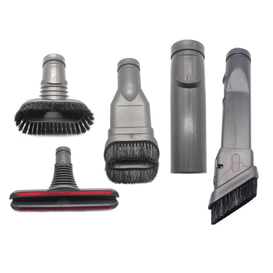 5-In-1 Round Brush Set For Dyson Vacuum Cleaner - Includes Stiff Brush Bed Brush And Connector-1915197528316448769