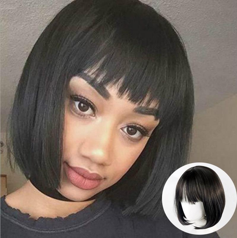 Stylish Short Straight Wig For Women - Chic Design-1915196766505013252