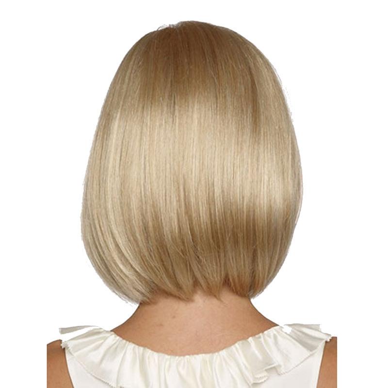 Short Bob Wig In Champagne Gold For Women-1915196564834488322