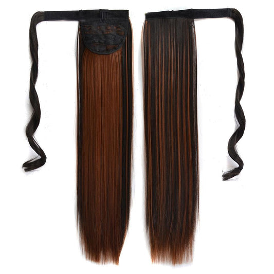 2H30 Straight Hair Invisible Bandage Wig Ponytail - Natural Look-1915197583714816001