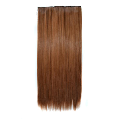 27 Long Straight Clip-In Wig Extension - 5 Pieces-1915197724567932928