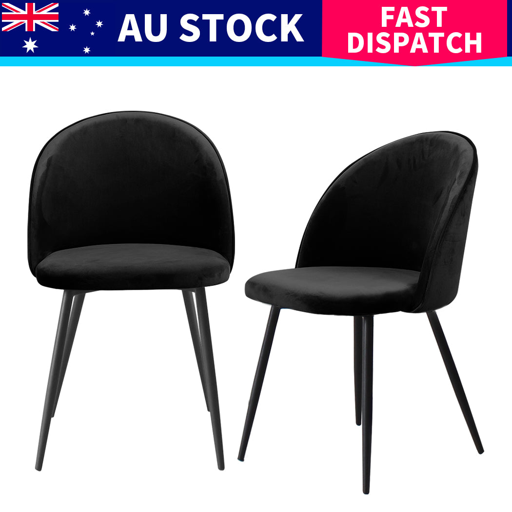 Levede 6x Dining Chairs Kitchen Cafe Black-1975420351198400520