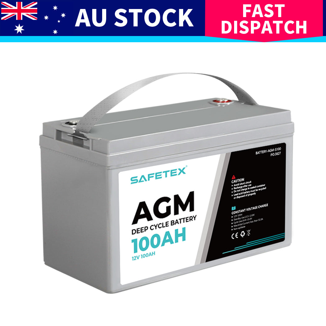 Safetex 12V 100Ah AGM Deep Cycle Lead-1973193550724206601
