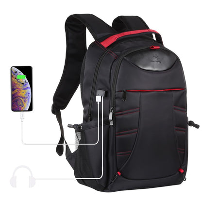 Portable Dual-Shoulder Laptop Backpack - Foldable & Removable Black-1915196722137665544