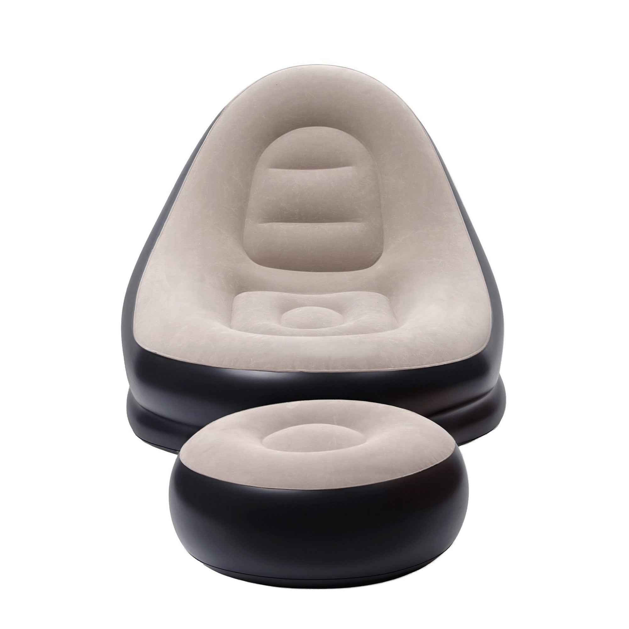 Gardeon Inflatable Chair with Ottoman Air Sofa Blow Up Air Chair for Camping with Pump - Bens Market Place