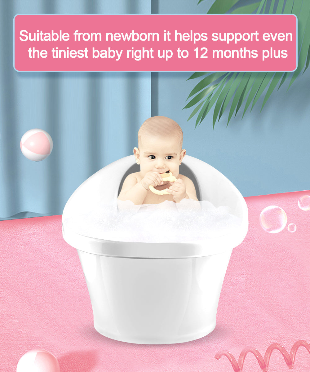 Black Baby Bath With Backrest & Bum Bump Support-1973193609993916417