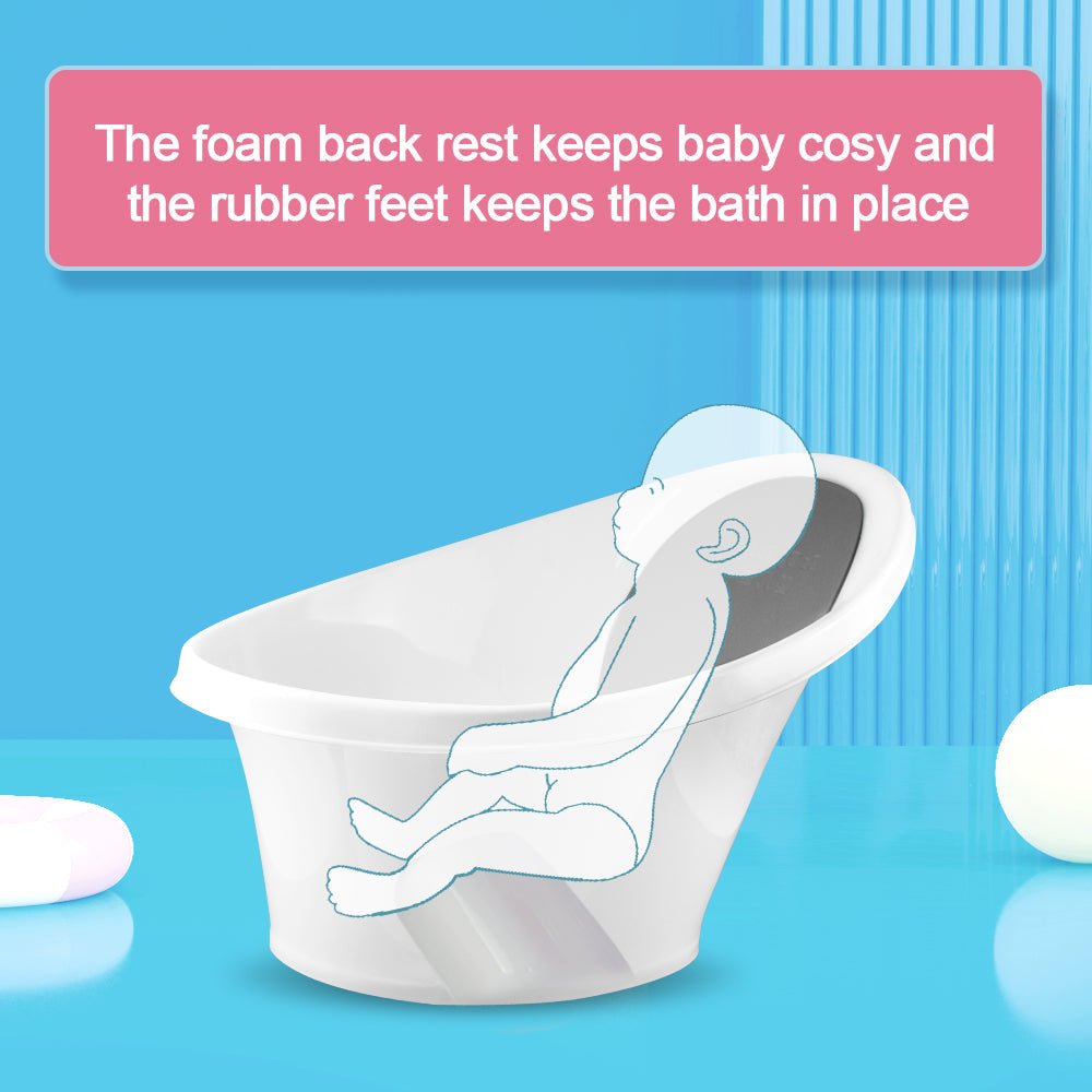 Black Baby Bath With Backrest & Bum Bump Support-1973193609993916418