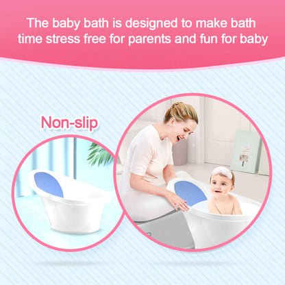 Blue Baby Bath With Backrest & Bum Bump Support-1973193609608040456